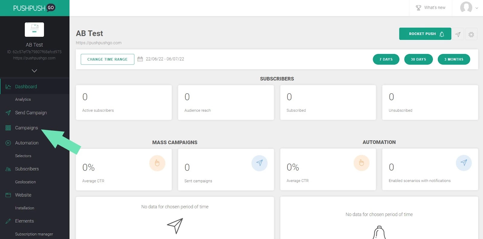 web push a/b testing