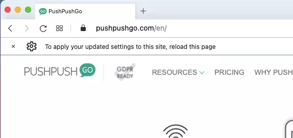 opera reset push notifications settings