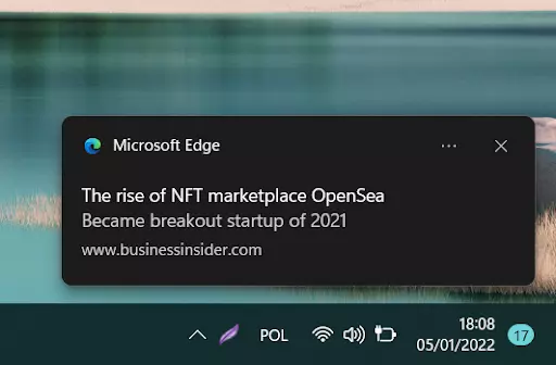 windows 11 edge web push notyfikacja