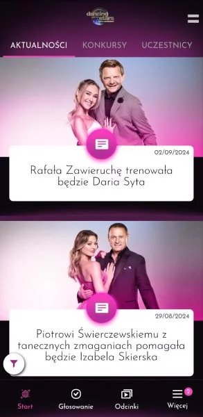 Dancing with the stars app aplikacja