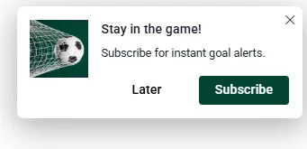 double click web push customized subscription form
