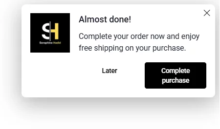 exit-intent save abandoned cart