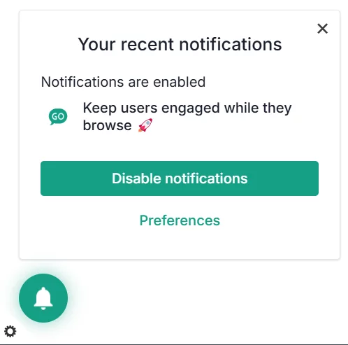 Inbox serves as an archive for notifications - boh onsite messages and web push