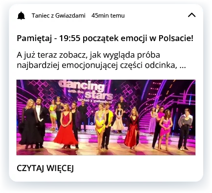 mobile push Dancing with the Stars. Tańcy z gwiazdami