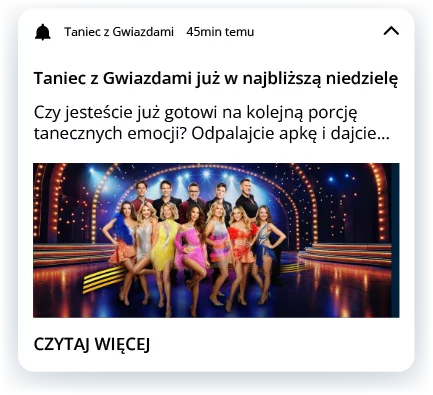 mobile push Dancing with the Stars. Tańcy z gwiazdami