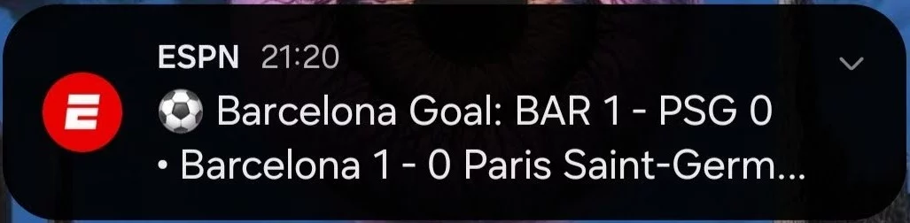 mobile push game score