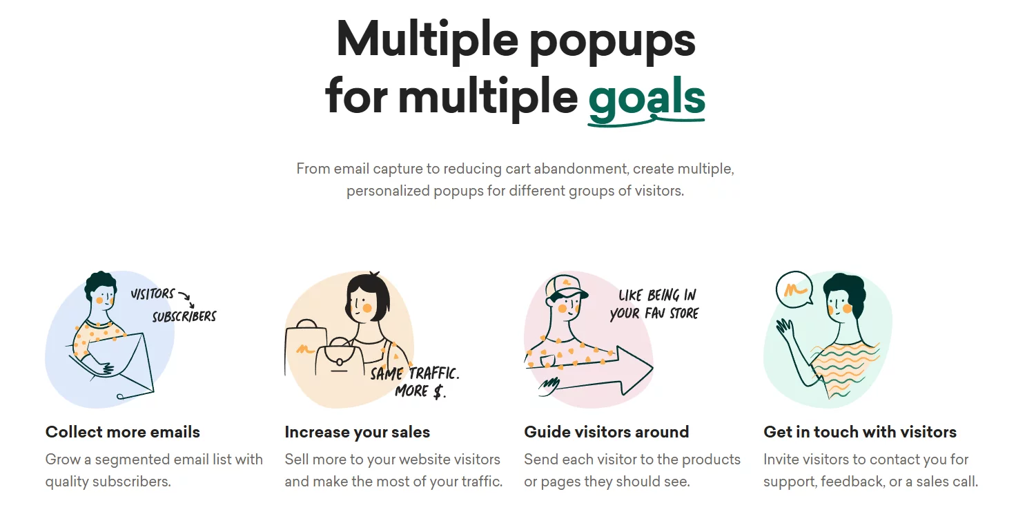 exit intent technology for relevant messages