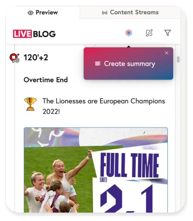 sport coverage live blogging monetization