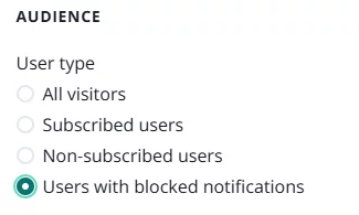 unblock web push sign up form using popups