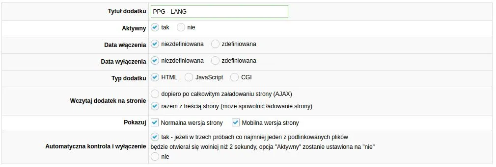 Przykład wprowadzenia tagów na platformie IAI-Shop