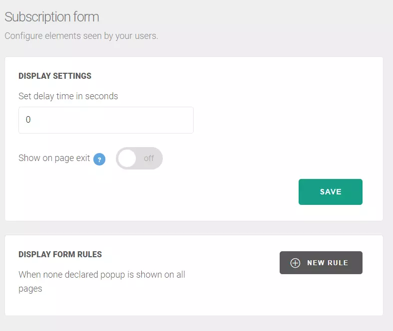 PushPushGo web push subscription form customization rules