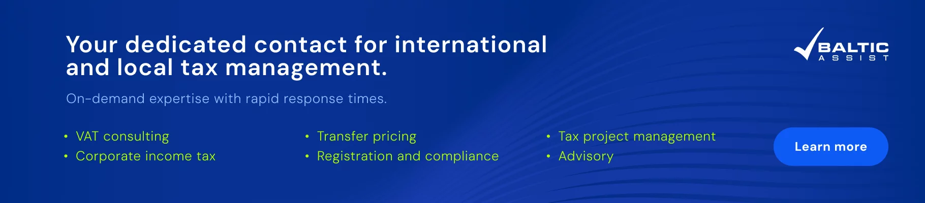 Baltic Assist dedicated contact for international tax management