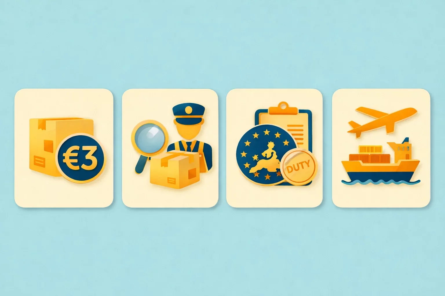 New EU EUR 3 Customs Duty Per Item Explained for Overseas Vendors