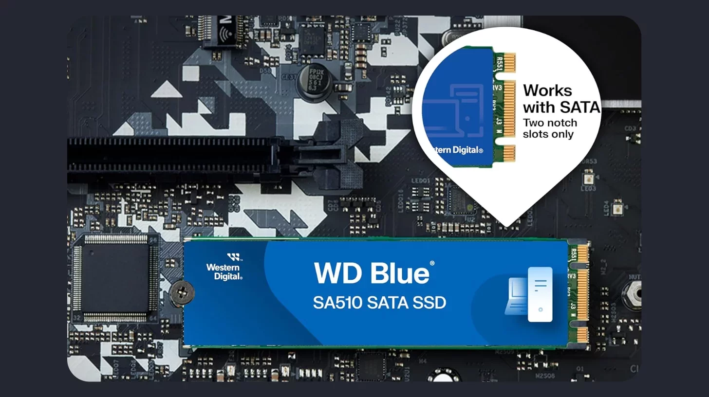 sandisk wd blue sa510 sata m.2 product image | diy ssd