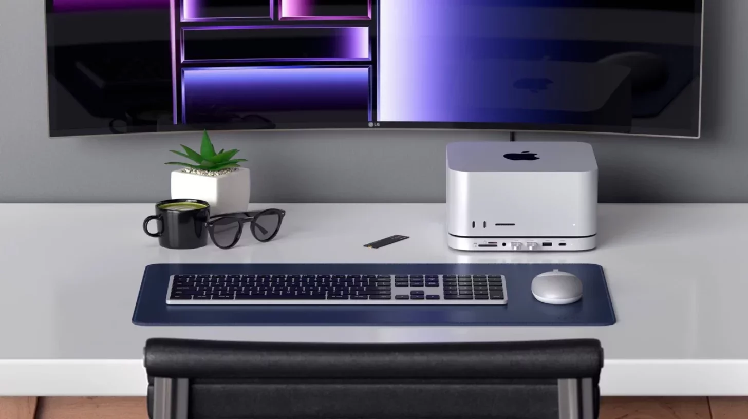 satechi mac m2 mini & studio stand & hub product image | diy ssd