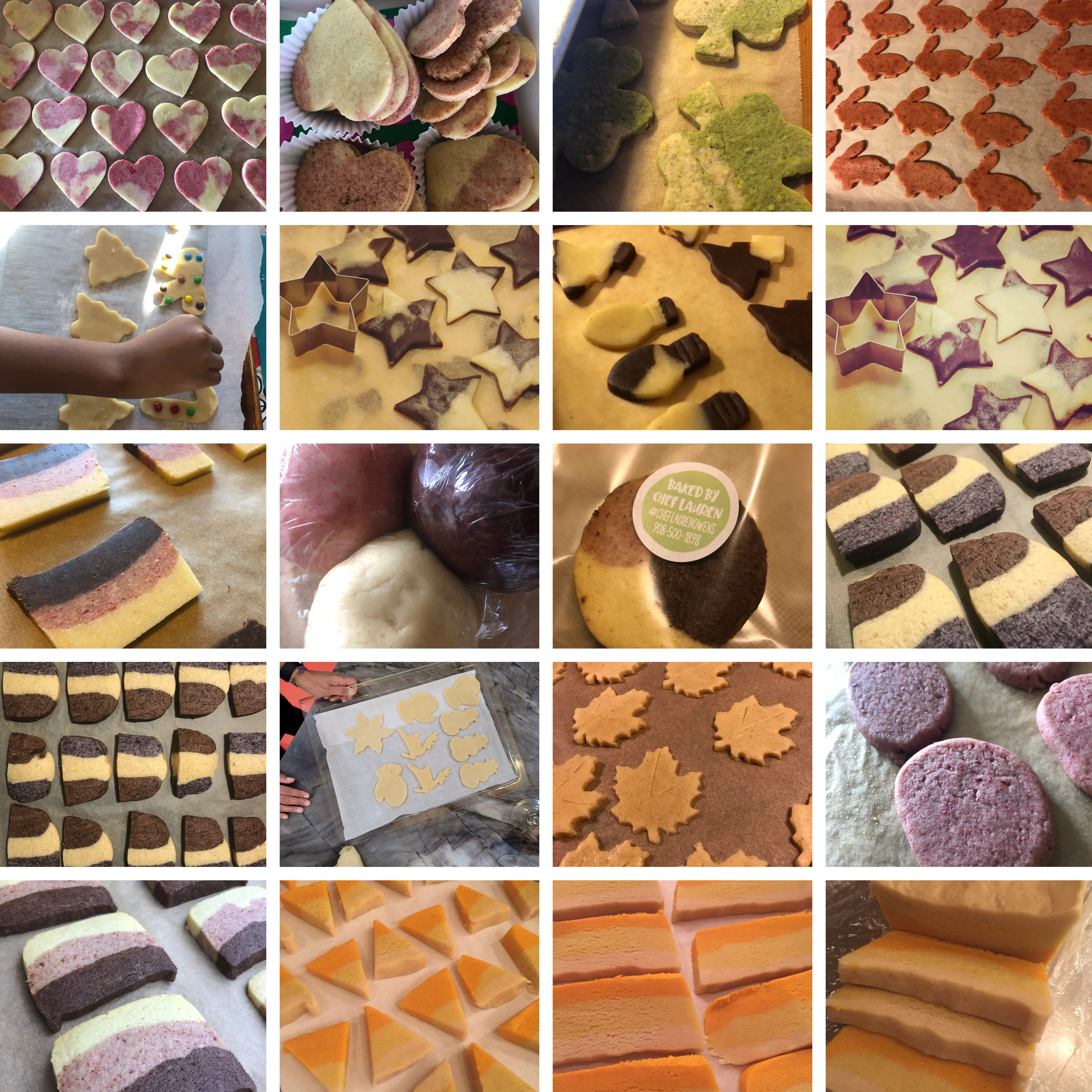 Holiday Cut Out Cookies With Marbling and Flavor Mix In Options