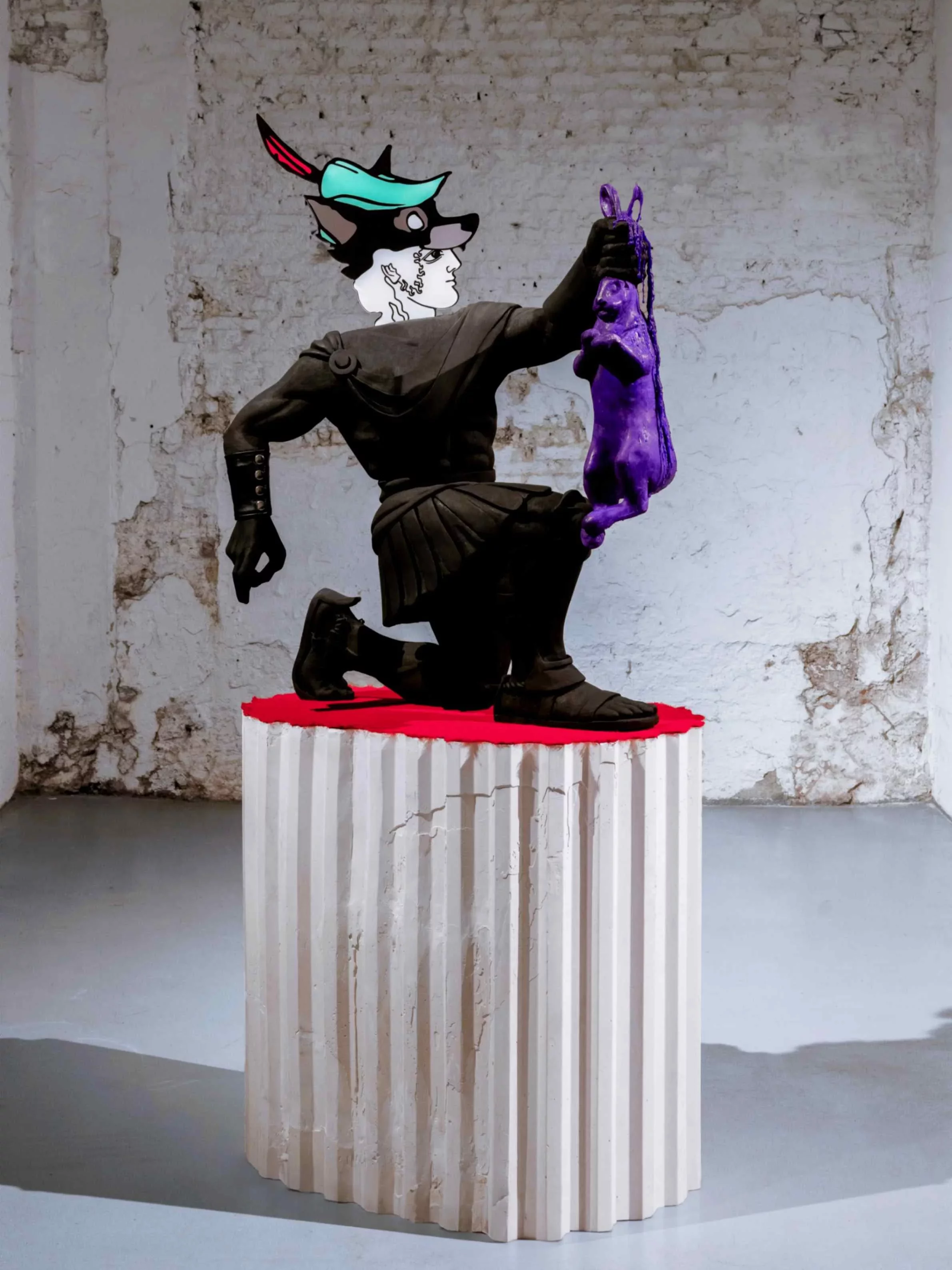 Purple Odyssey, 2023. A contemporary mixed media sculpture by artist Grigorios Ilaridis.