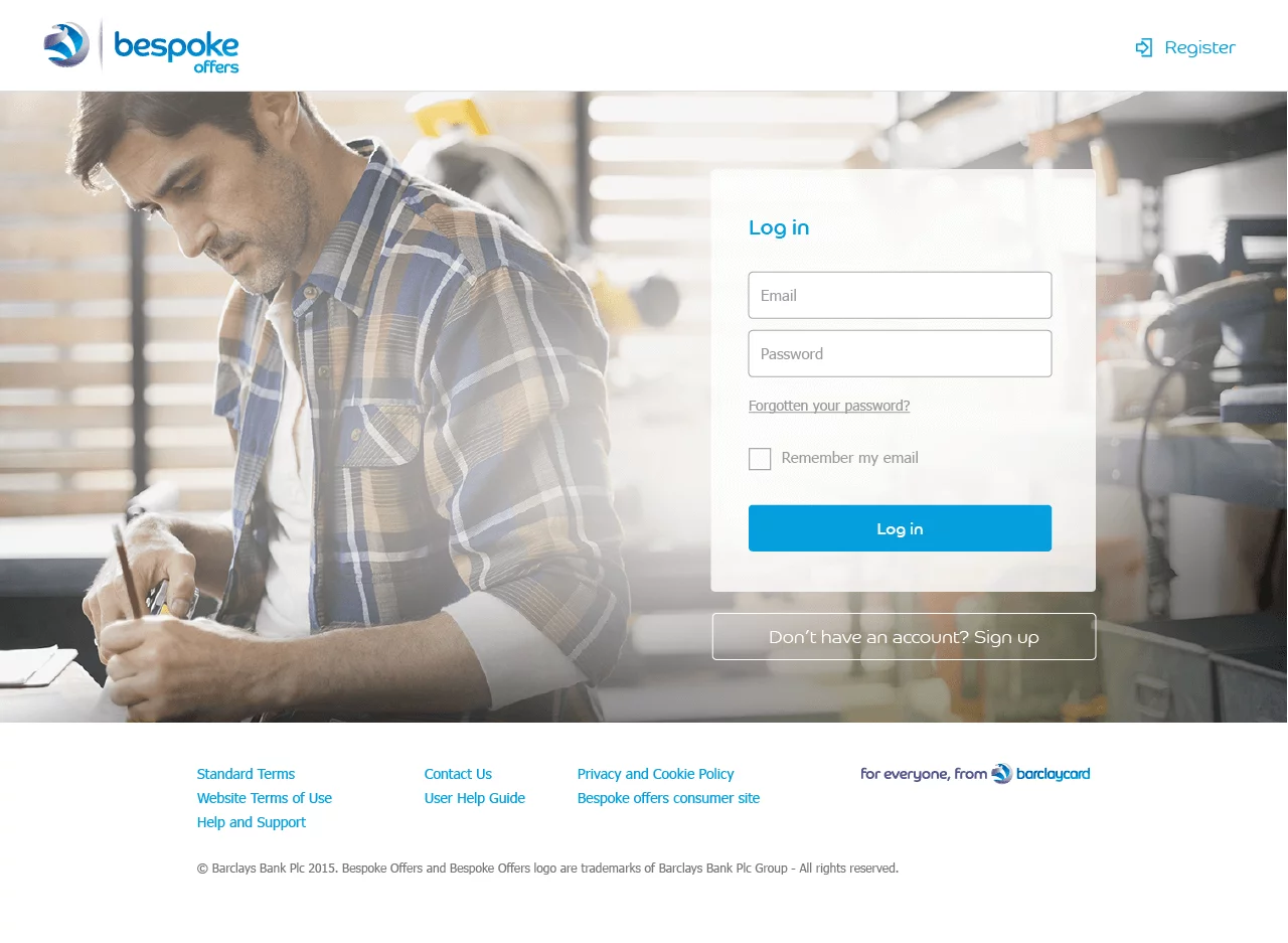 Bespoke Offer merchant portal