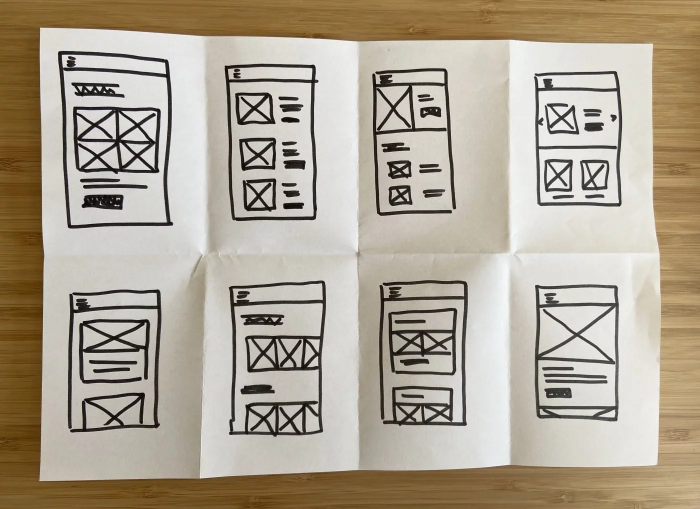 Mobile wireframe concepts