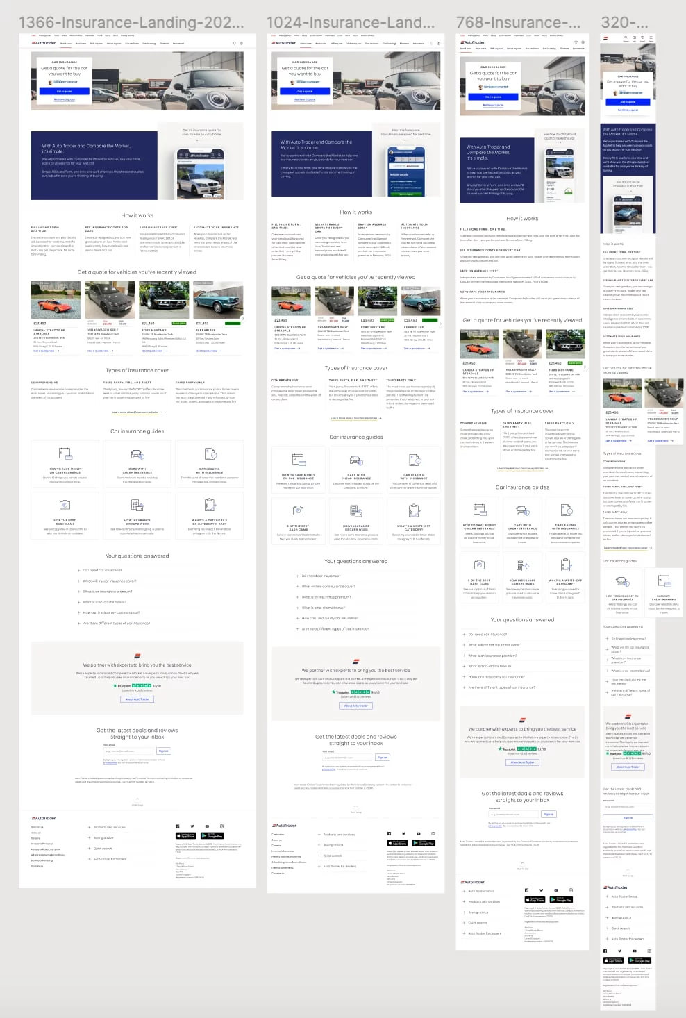 AutoTrader insurance landing page