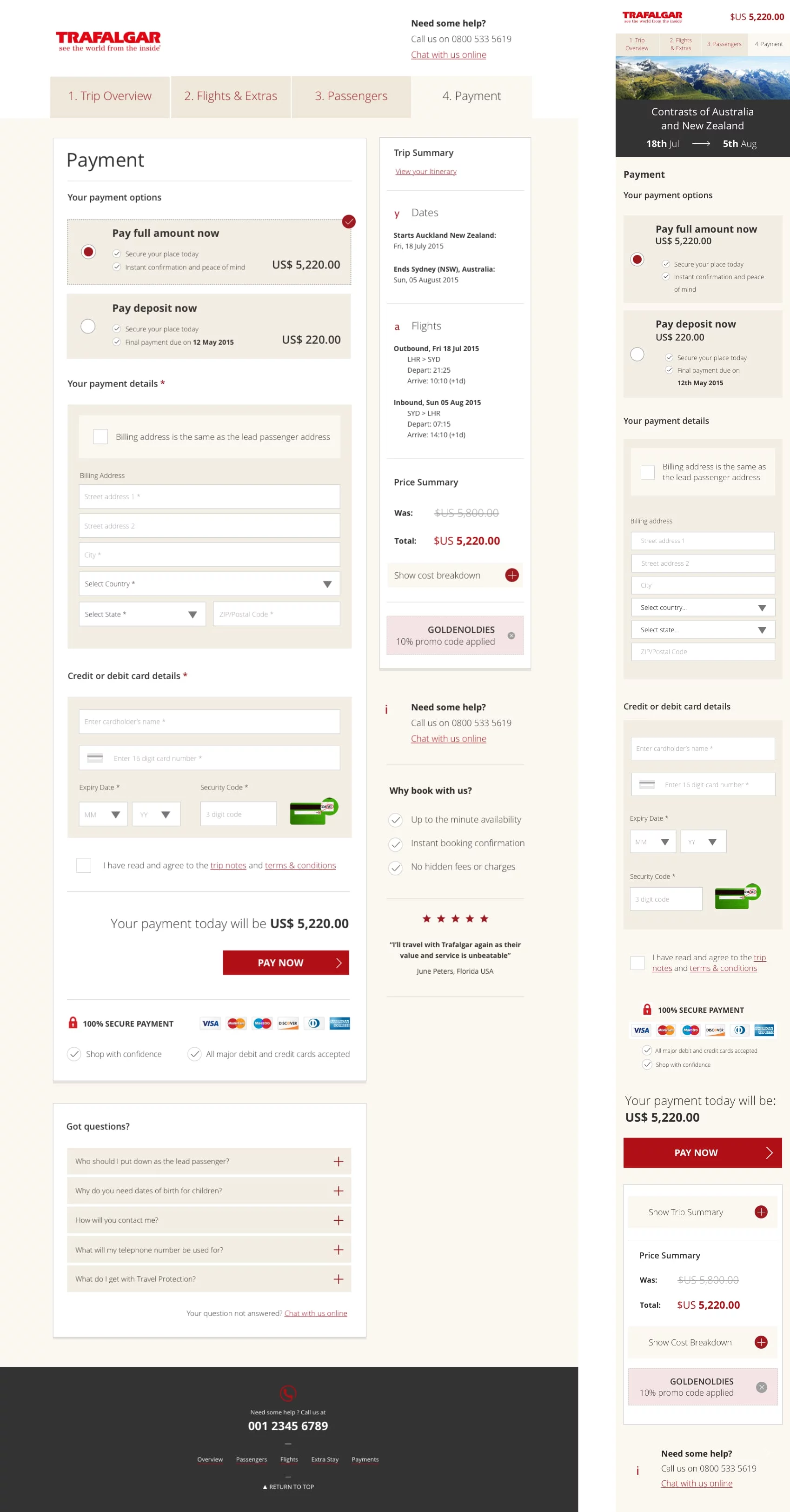 Booking engine payment