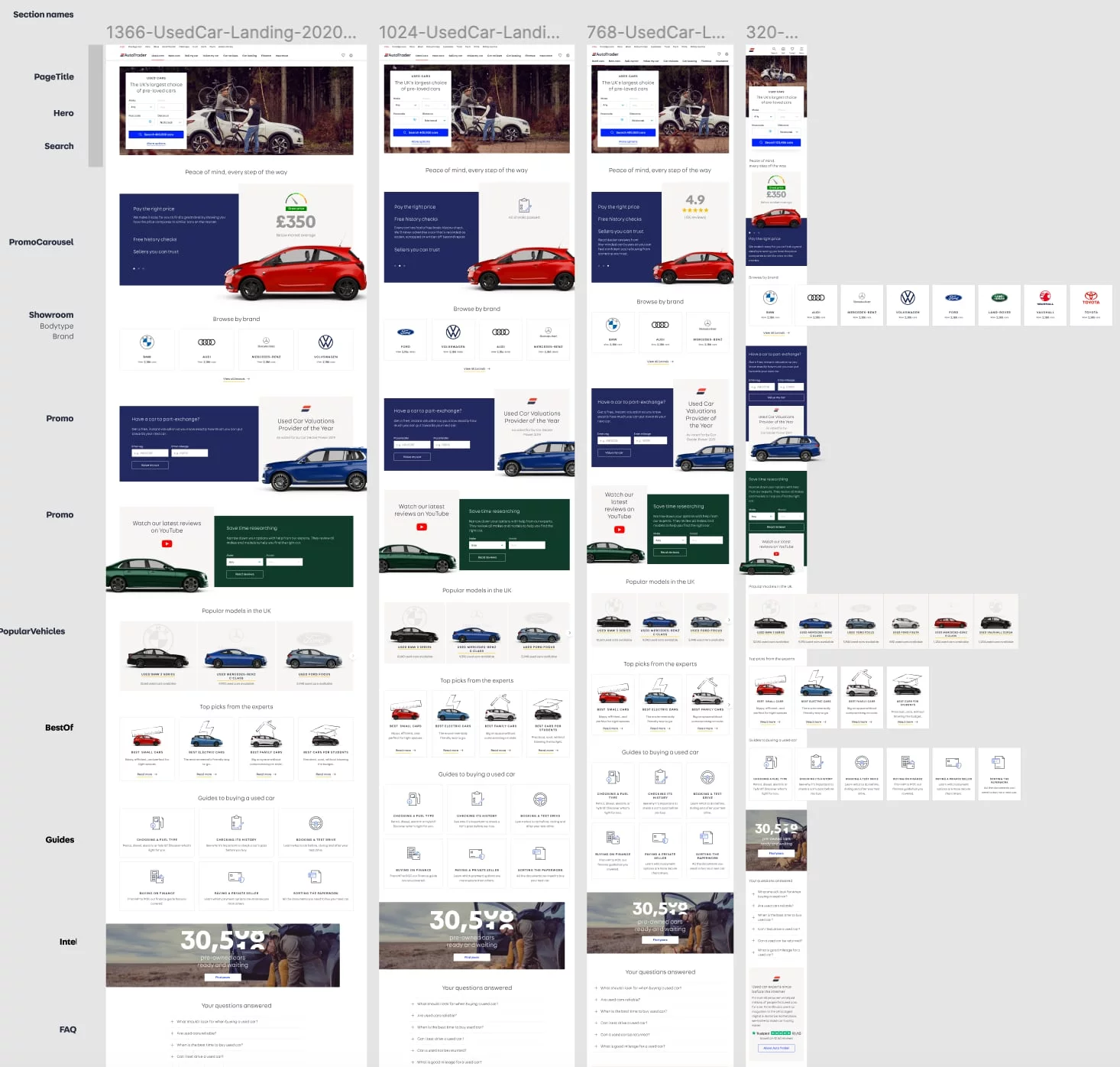 AutoTrader used car landing page