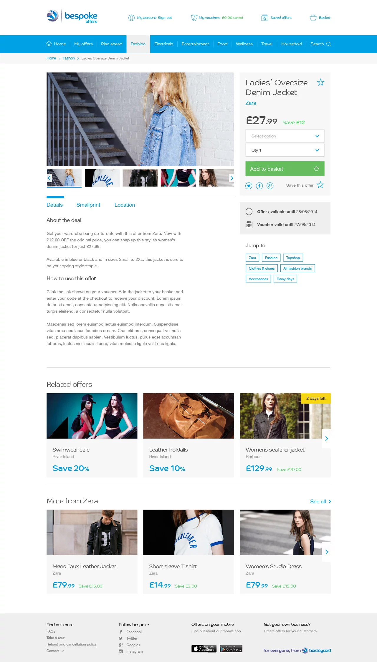 Offer detail page