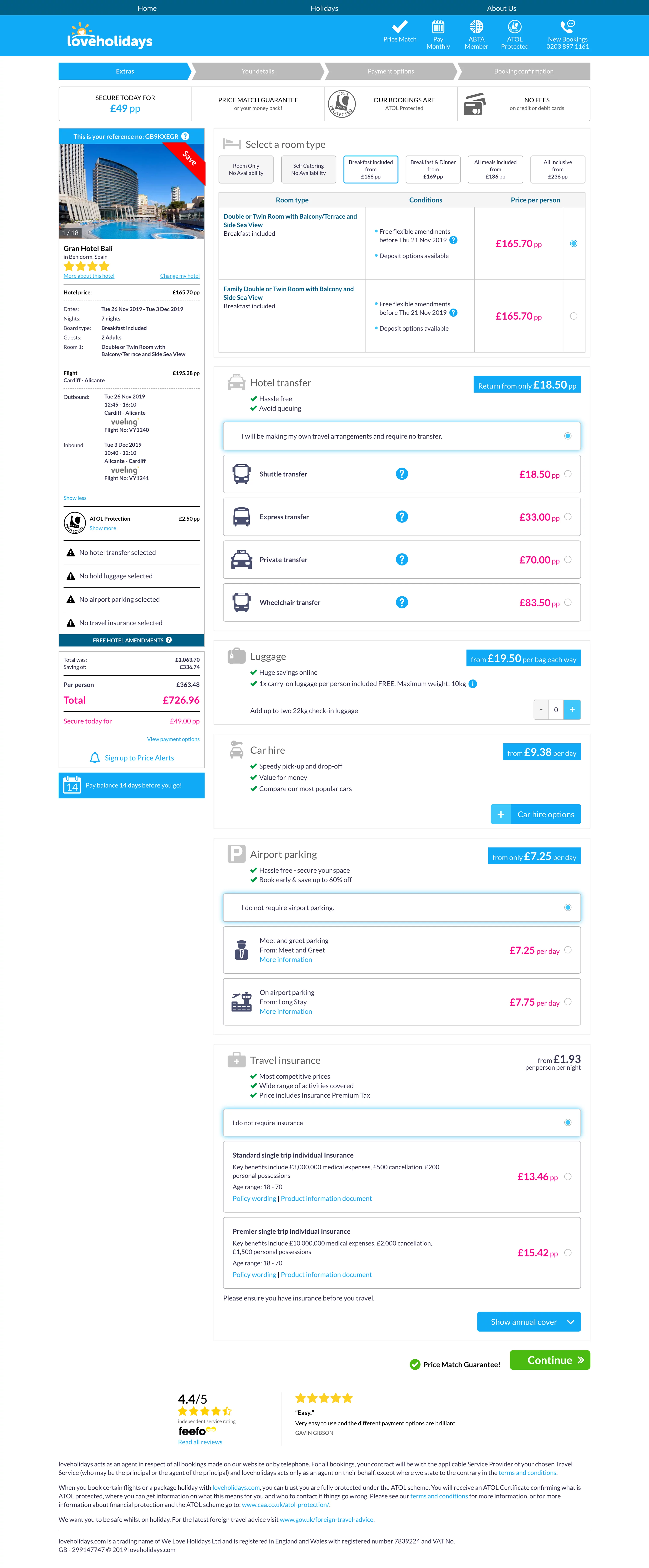 Checkout page design