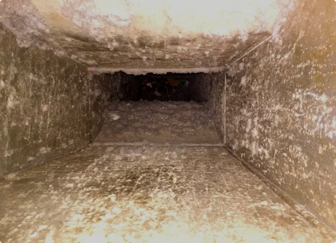 Before cleaning - dirty duct