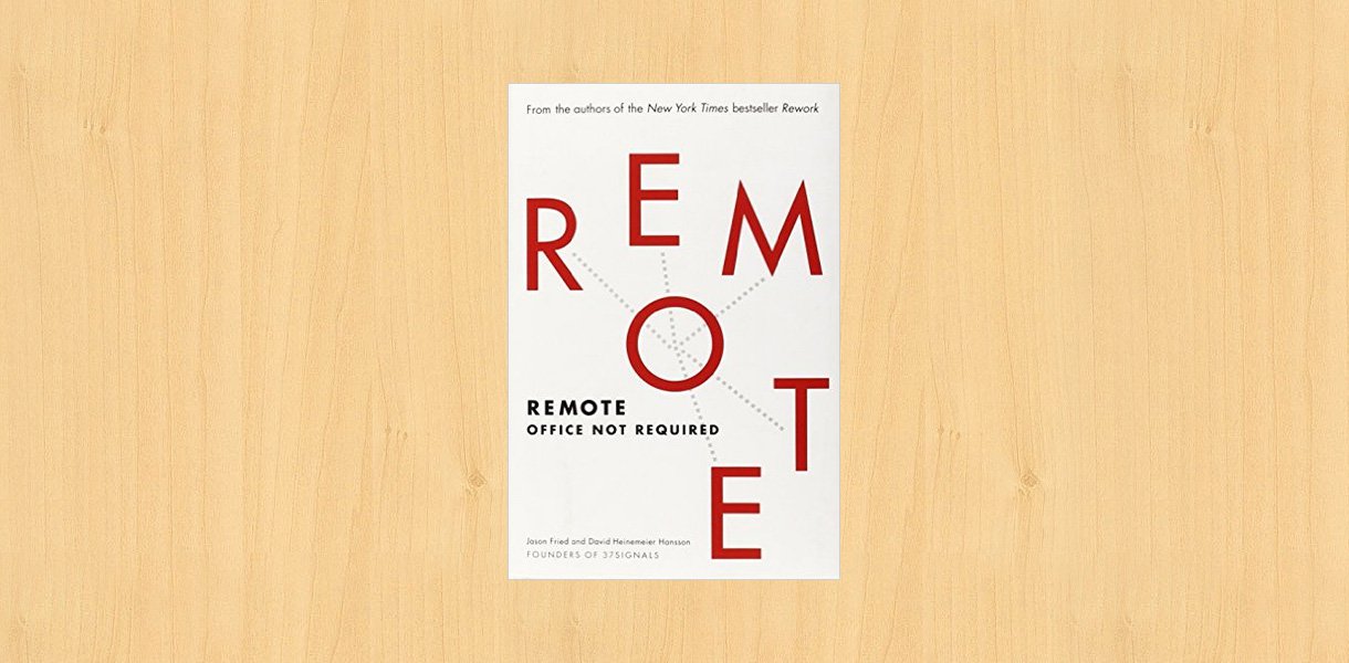 Remote book cover placed on the desk.