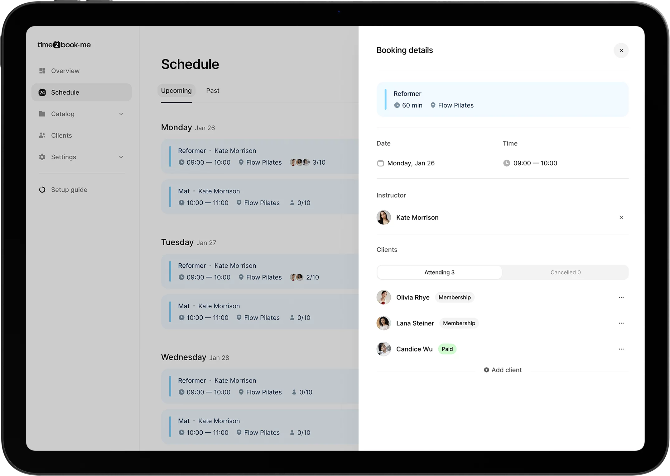 Class scheduling software preview