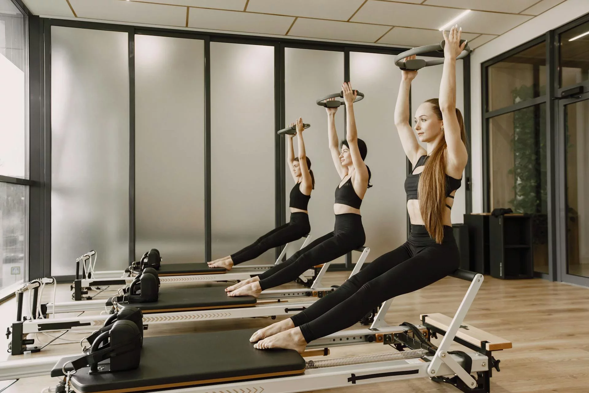 Pilates studio booking software dashboard showing class schedule, client management, and payment options
